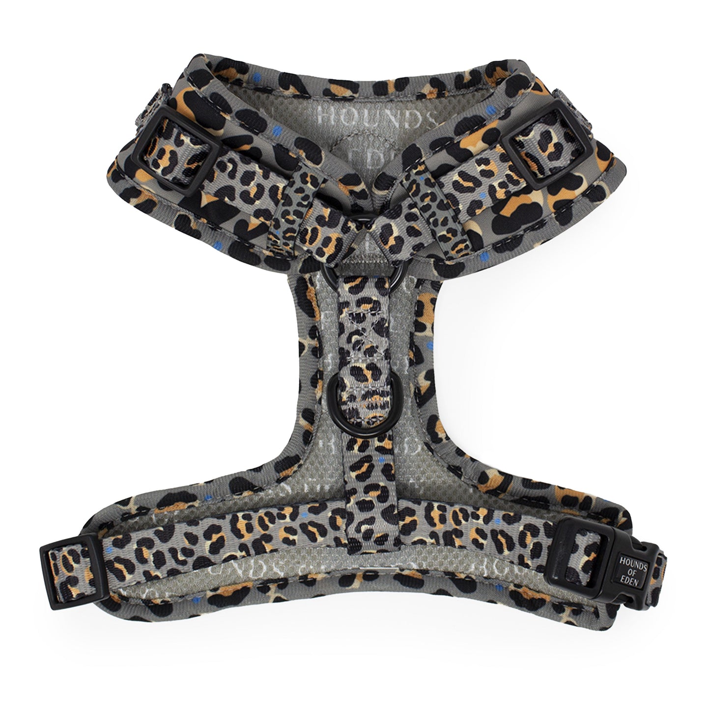 Steel Leopard Khaki/Grey Dog Harness, Collar & Lead