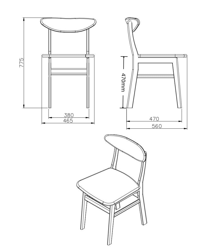 Wright Walnut Dining Chair (Set of 2) – view 3