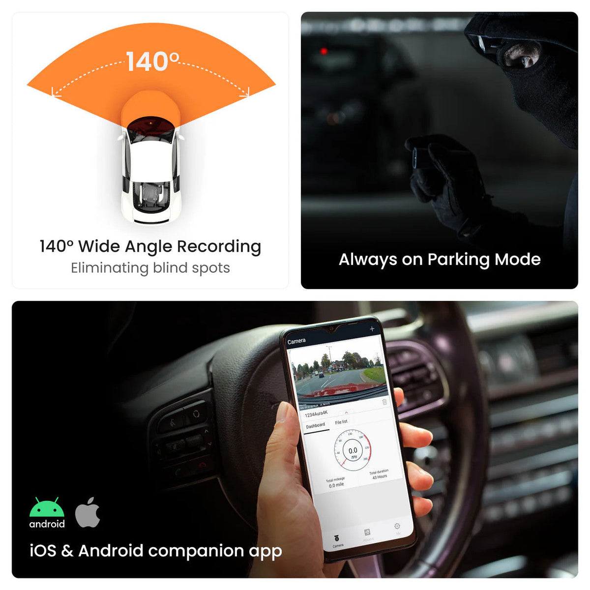 Road Angel Halo Drive 2 Deluxe 1440p Dash Cam with 64GB Sd Card & Hardwire Kit – view 7