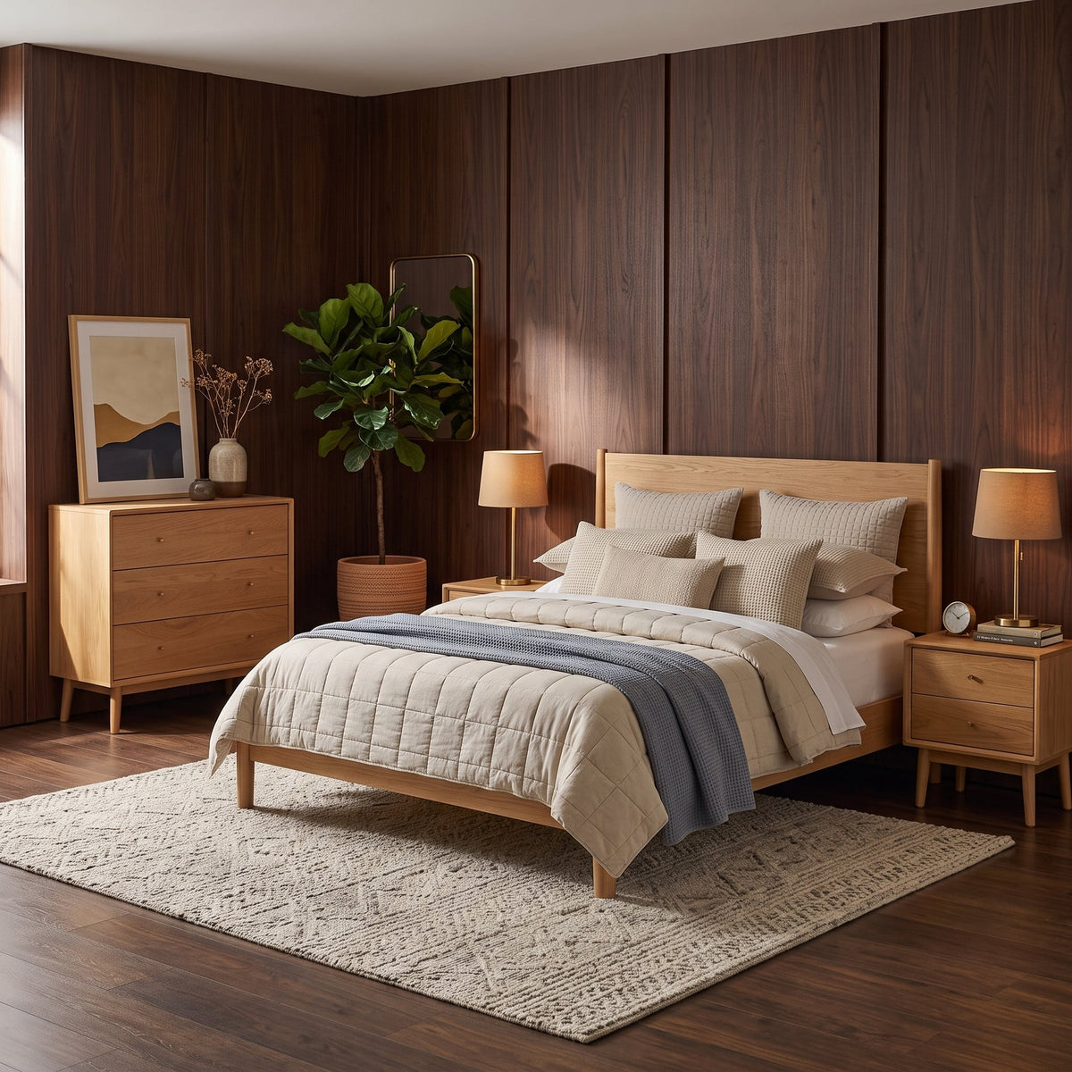 Wright Oak Chest of 3 Drawers – view 7