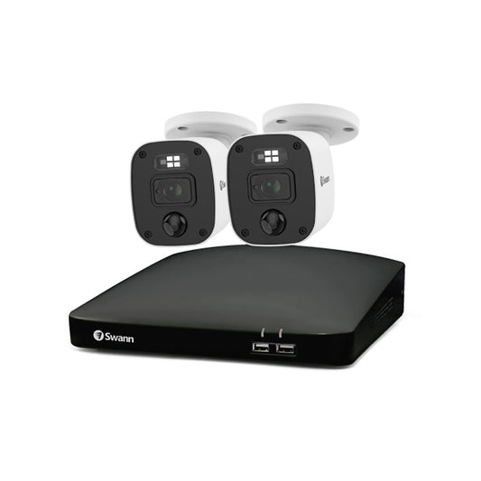 Swann 1080p 64GB 4-Channel Wired DVR CCTV Kit with 2 Bullet Cameras