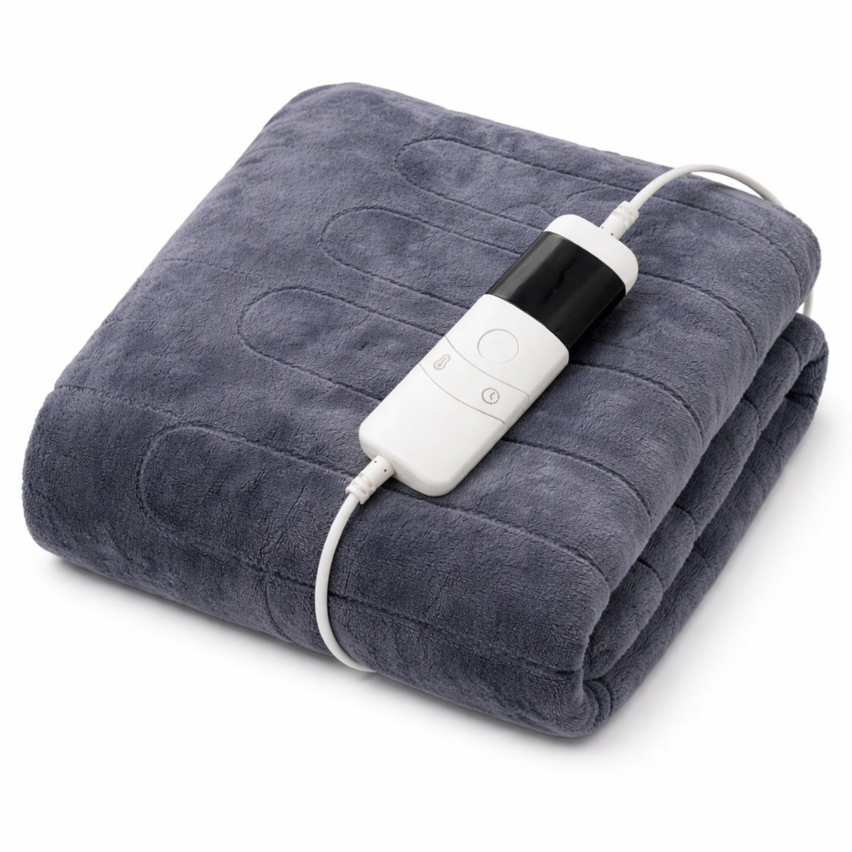 Grey Heated Electric Fleece Throw Blanket - 10 Heat Settings, 160cm – view 2
