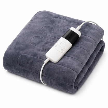 Grey Heated Electric Fleece Throw Blanket - 10 Heat Settings, 160cm – view 2