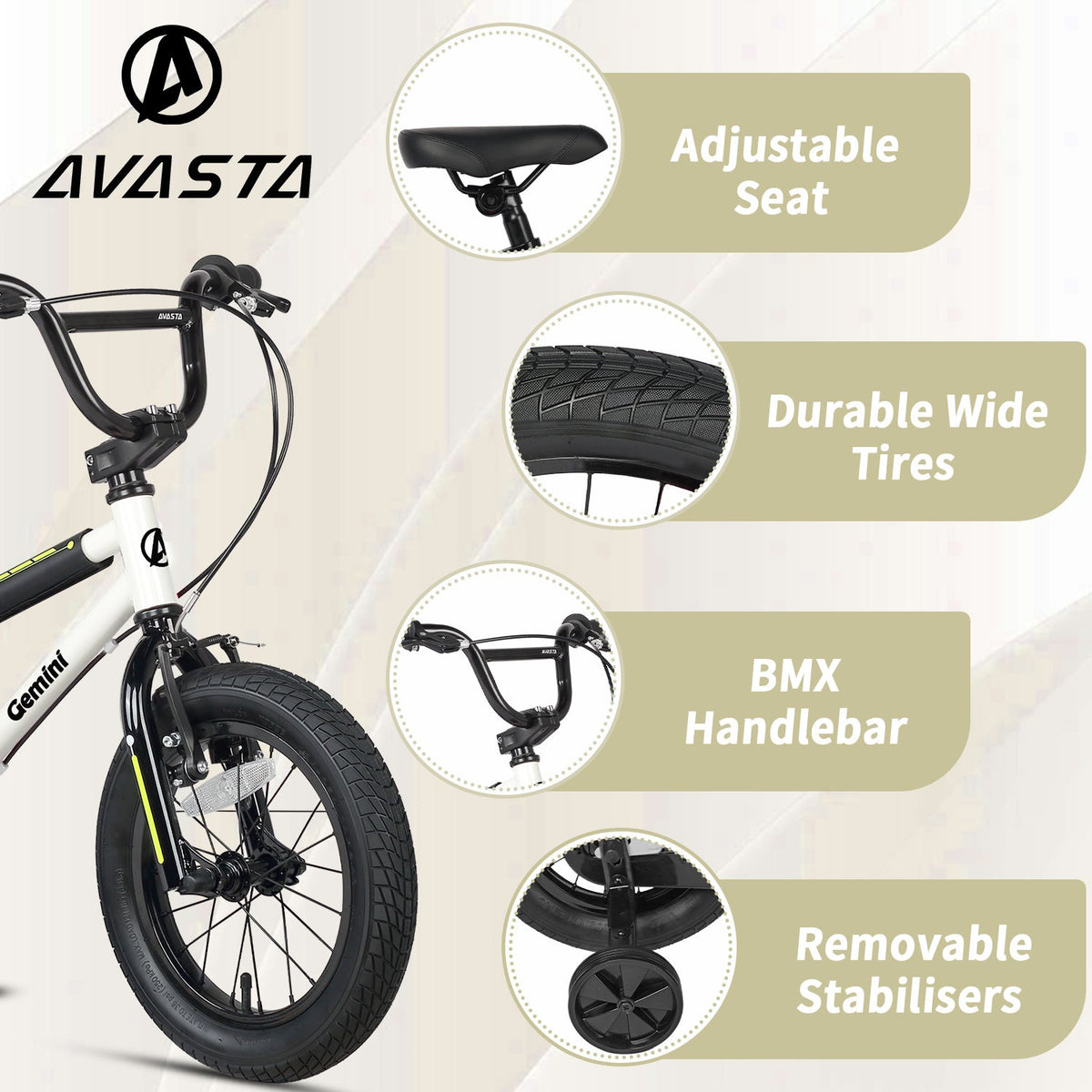 Glerc 16" Bmx Style Kids Bike for 4 - 7 Years Old Kids - Gemini – view 4