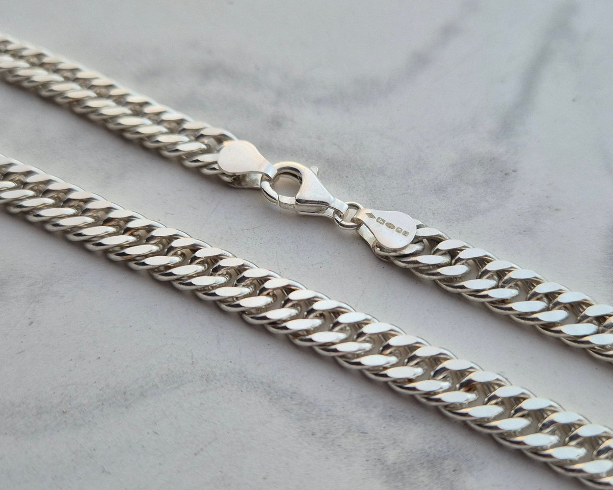 925 Sterling Silver 6.2mm Diamond Cut Cuban Link Chain – view 4