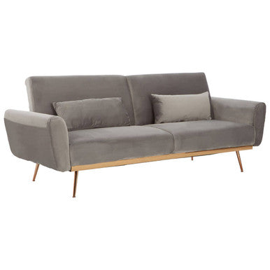 Grey Velvet Sofa Bed, Hatton