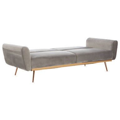 Grey Velvet Sofa Bed, Hatton