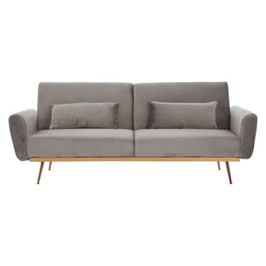Grey Velvet Sofa Bed, Hatton