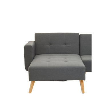 Grey Linen Corner Sofa Bed, Hansa Hagen