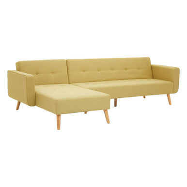 Olive Linen Corner Sofa Bed, Hansa Hagen