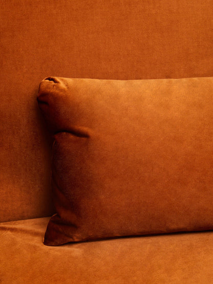 Burnt Orange Velvet Sofa Bed, Hatton