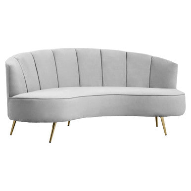 3 Seater Grey Velvet Sofa, Hasna