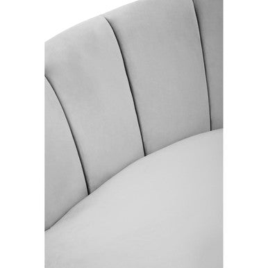3 Seater Grey Velvet Sofa, Hasna