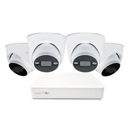 Swann AdvancedX 5Mp 1Tb 8-Channel Wired Nvr Cctv with 4 Dome Camera Kit