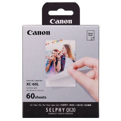 Canon Xc-60L 54 x 85mm Card Size Photo Paper for Qx20 Printer - Pack of 60 – view 2