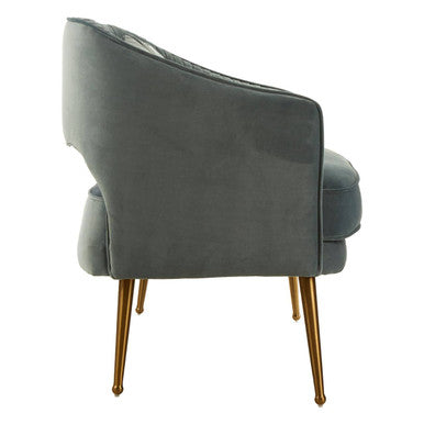 2 Seater Dusky Blue Velvet Sofa, Hendricks