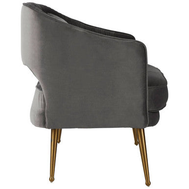 2 Seater Grey Velvet Sofa, Hendricks
