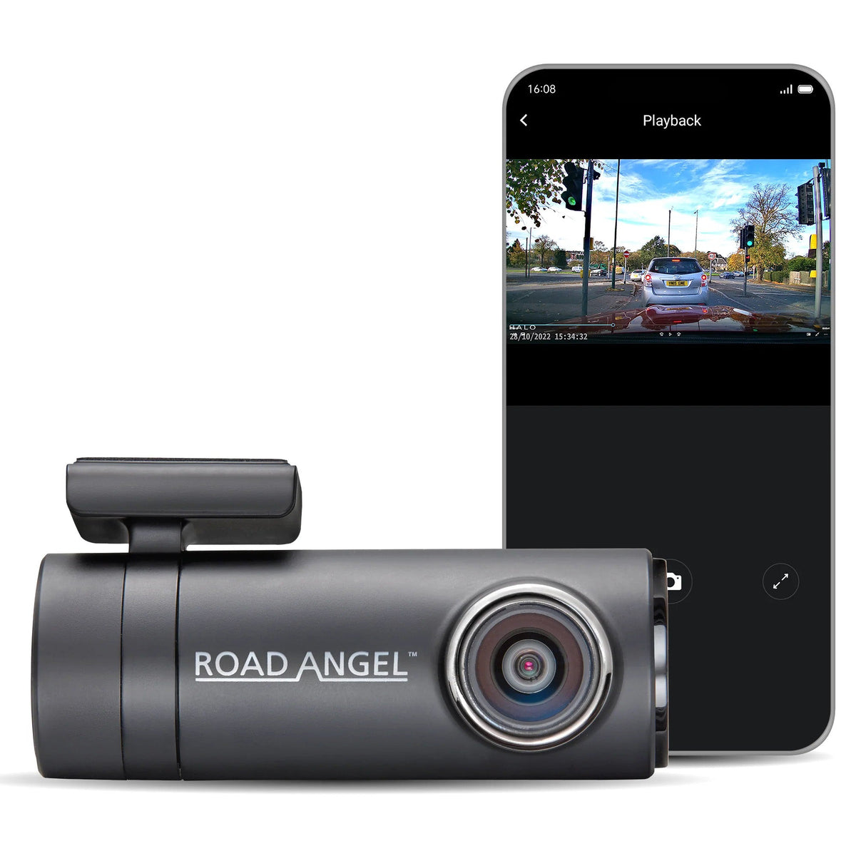 Road Angel Halo Drive 2 Deluxe 1440p Dash Cam with 64GB Sd Card & Hardwire Kit – view 3