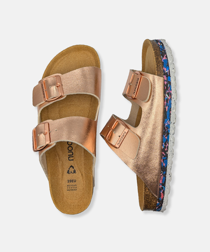 Rosy Vegan Sandal with Recycled Ocean Waste Midsole – view 2