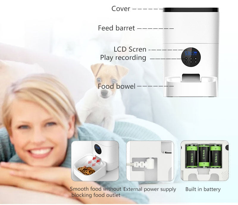 Automatic WiFi Pet Feeder for Cats and Dogs