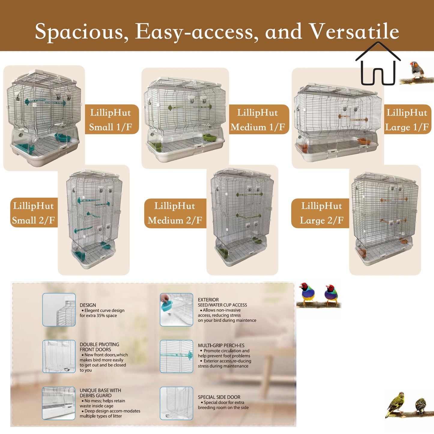 LillipHut Bird Cage Medium