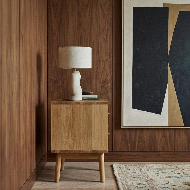 Wright Oak Bedside Table – view 4
