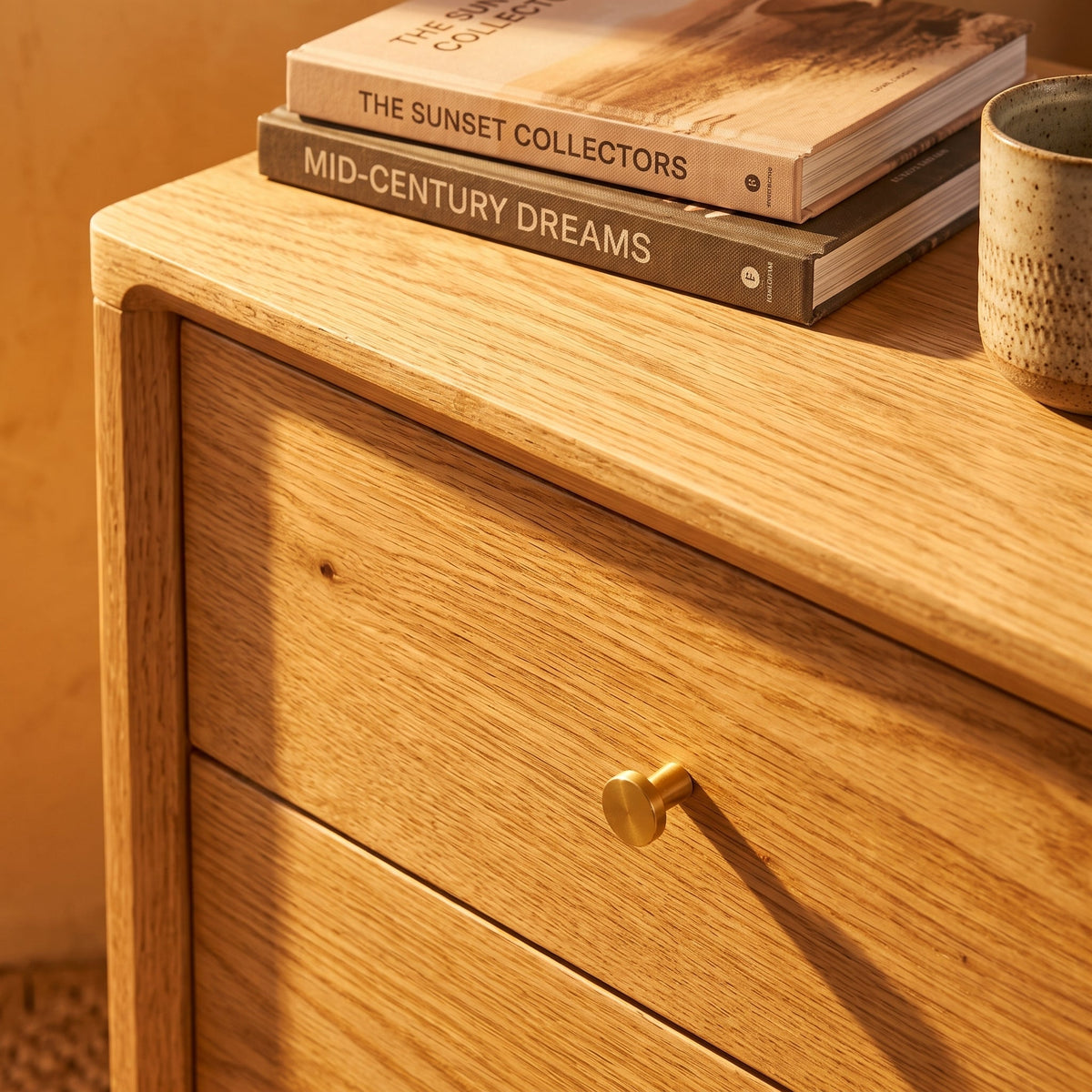 Wright Oak Bedside Table – view 2