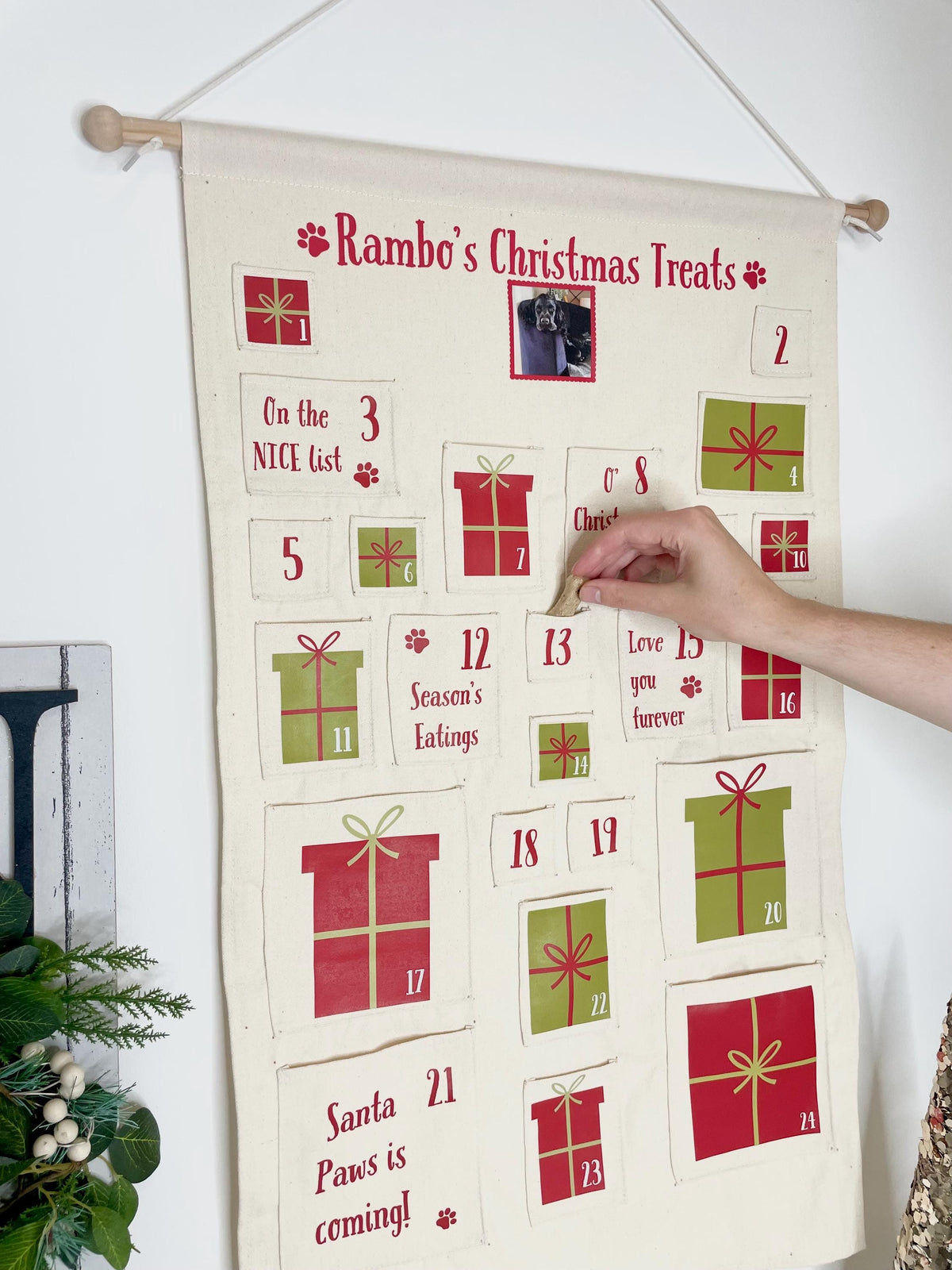 Personalised pet advent calendar - Custom dog advent calendar – view 2