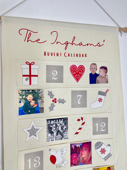 Personalised family advent calendar with family photos – view 3