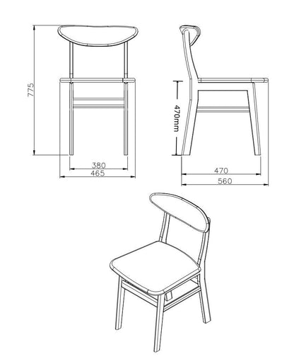 Wright Walnut Dining Chair (Set of 2) – view 3