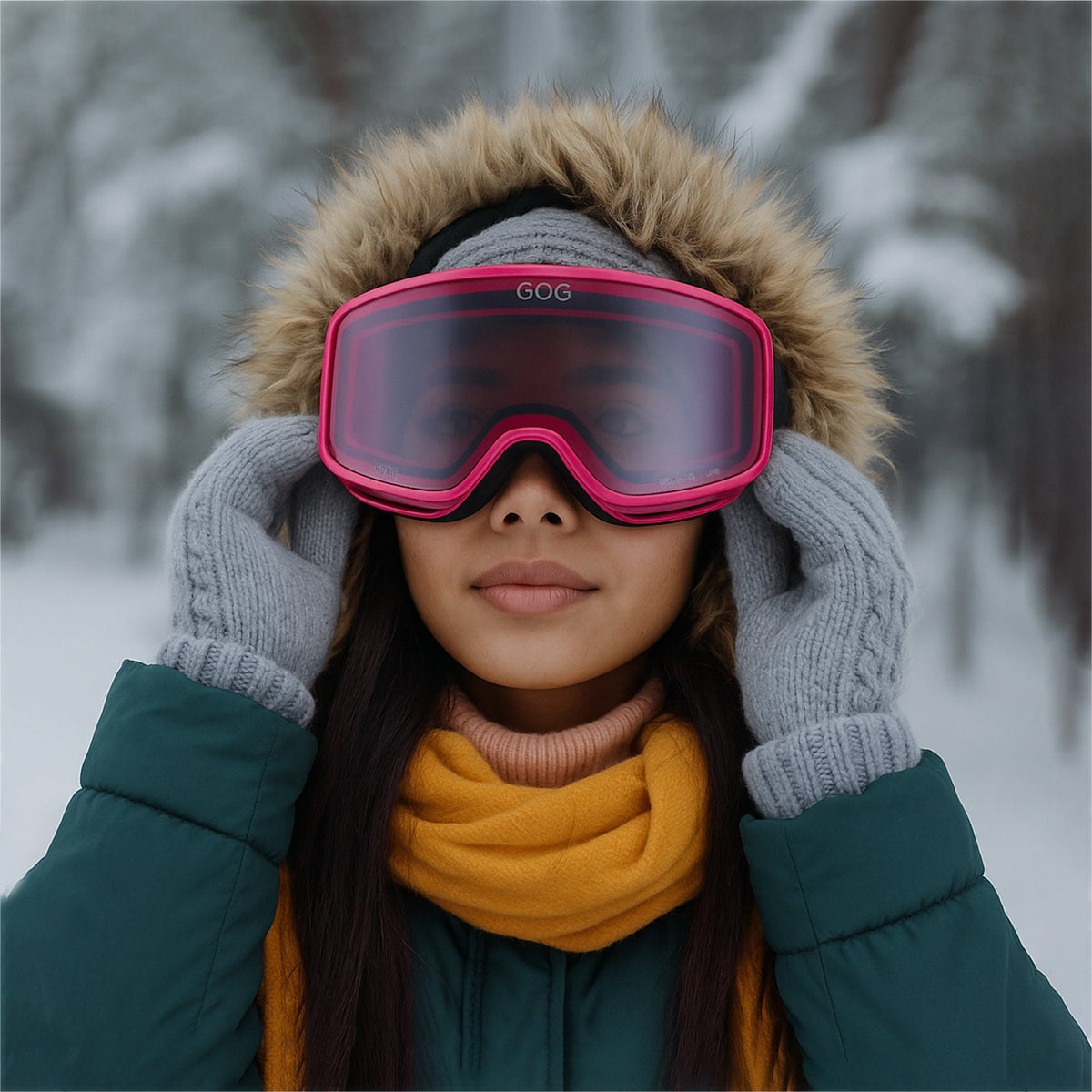 Roxie UV400 Ski Snowboard Goggles with Anti-Fog Mirror Hydrophobic Double Lens – view 4