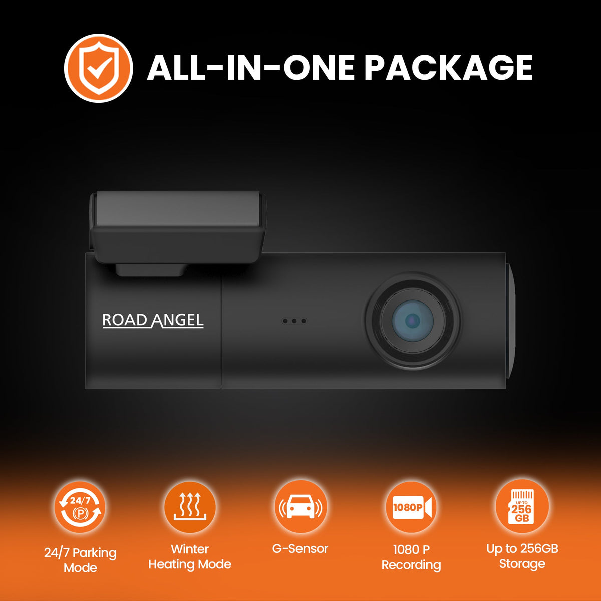 Road Angel Halo Spark Deluxe 1080p Dash Cam with 64GB Sd Card & Hardwire Kit – view 6