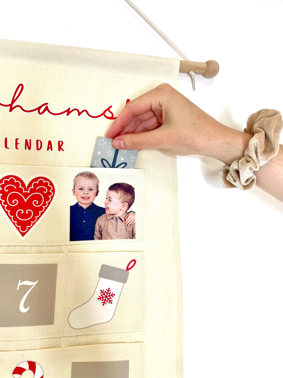 Personalised family advent calendar with family photos – view 6