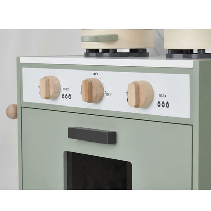 Classic Wooden Toy Kitchen with 6 Utensils - Mint – view 5