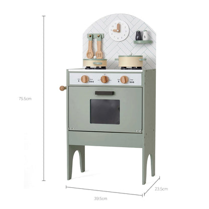 Classic Wooden Toy Kitchen with 6 Utensils - Mint – view 8