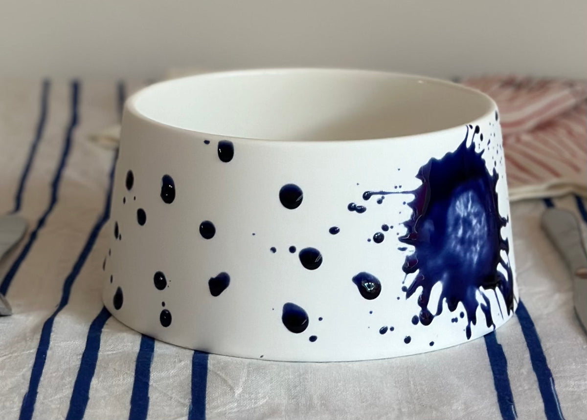 The Dog's Pollox Cobalt Splatter Bowl – view 2