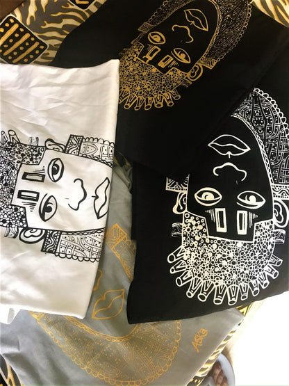 IDIA ART EARTH POSITIVE TEE- BLACK ON WHITE