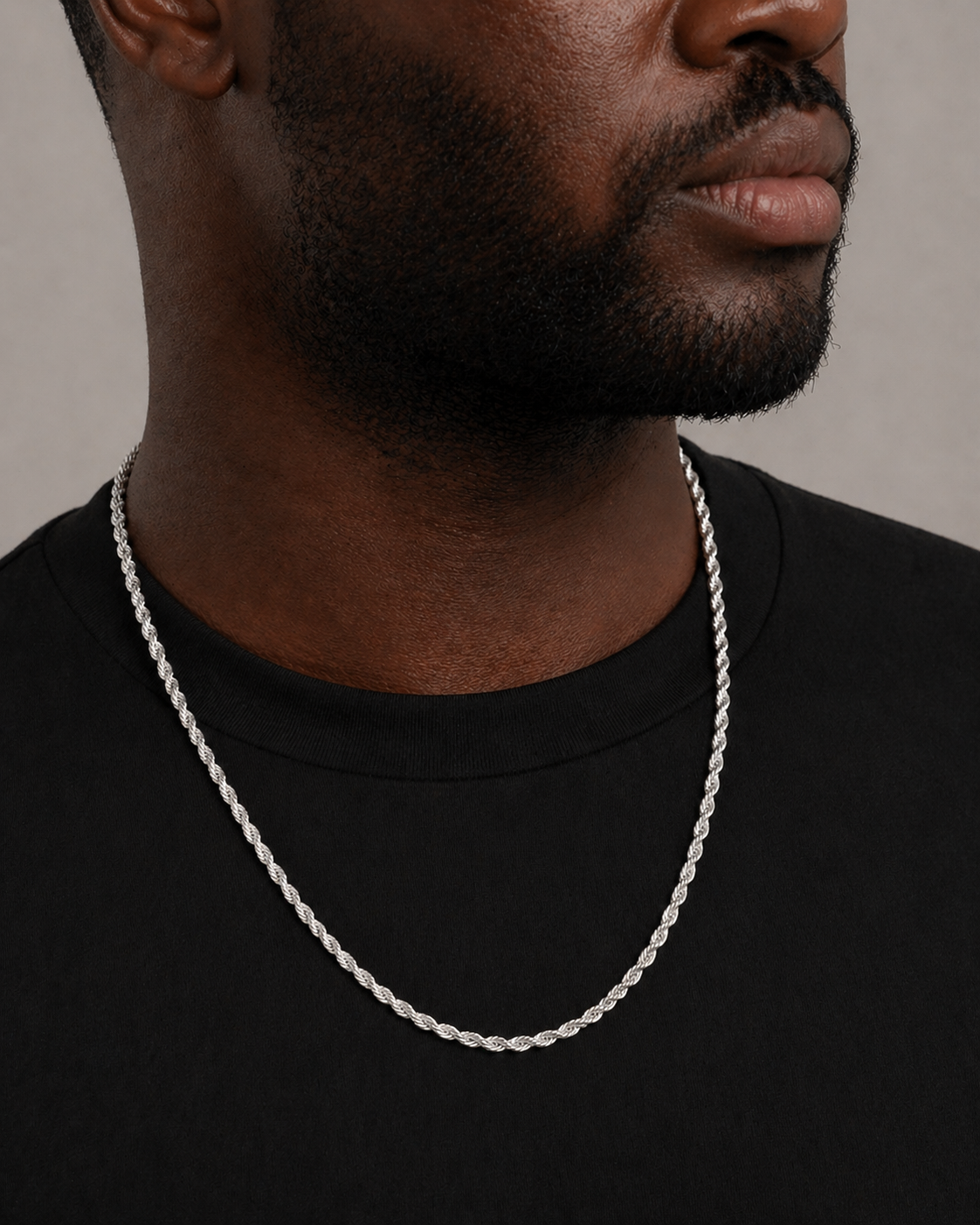 925 Sterling Silver 3.8mm Rope Chain