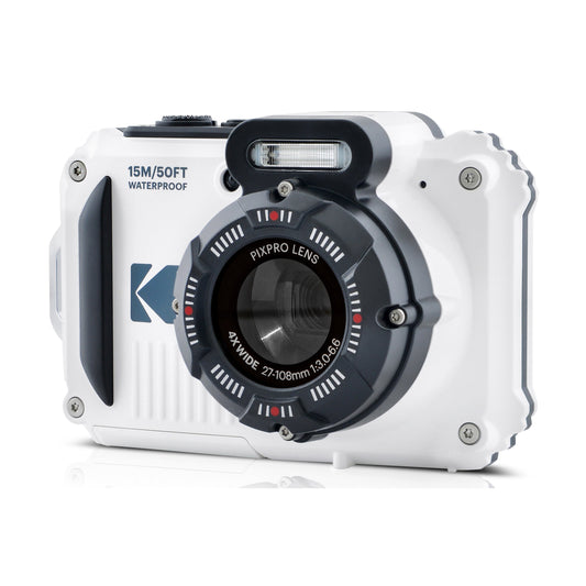 Kodak PIXPRO WPZ2 Waterproof 16MP 4x Zoom Tough Compact Camera - White