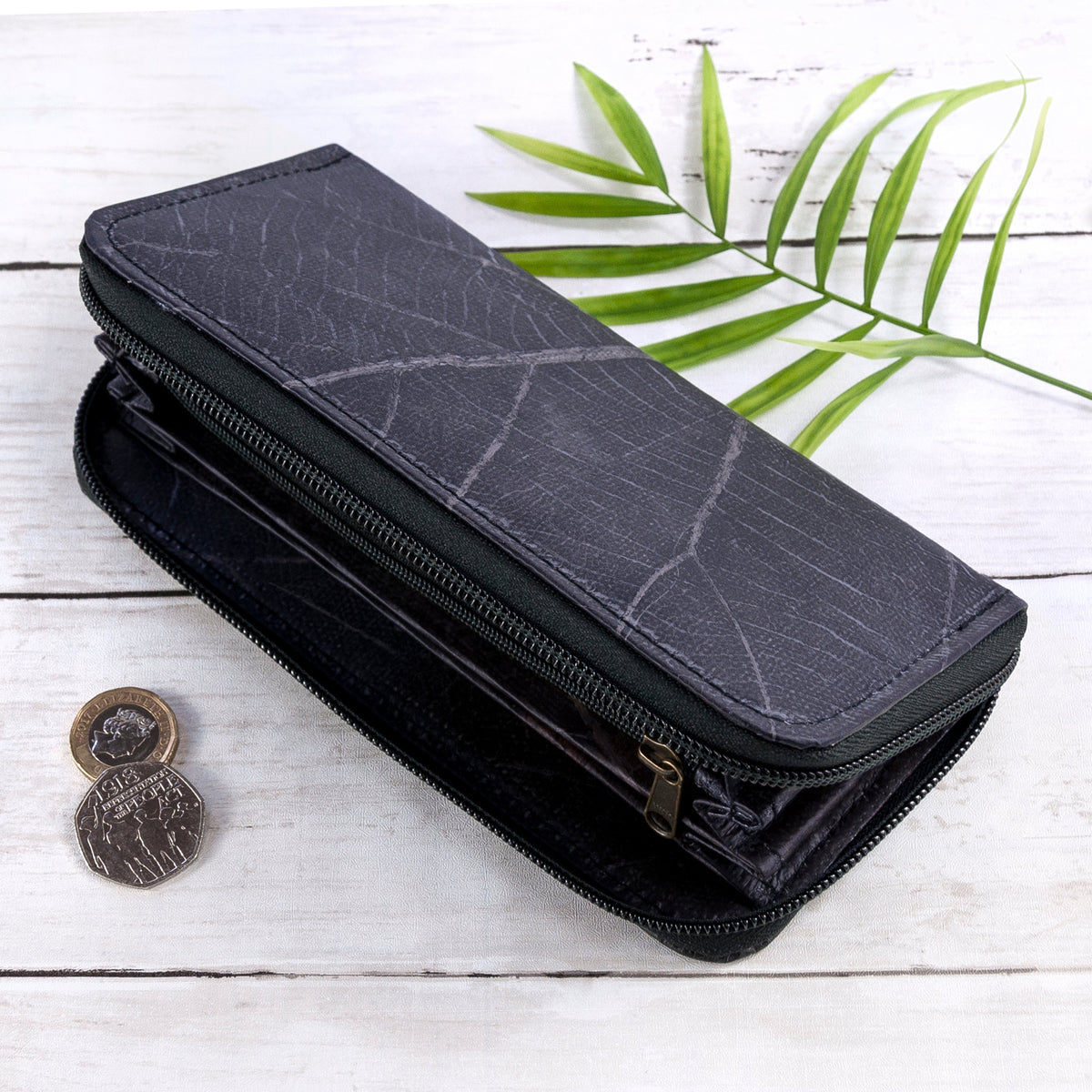 Vegan Leather Zip Over Purse