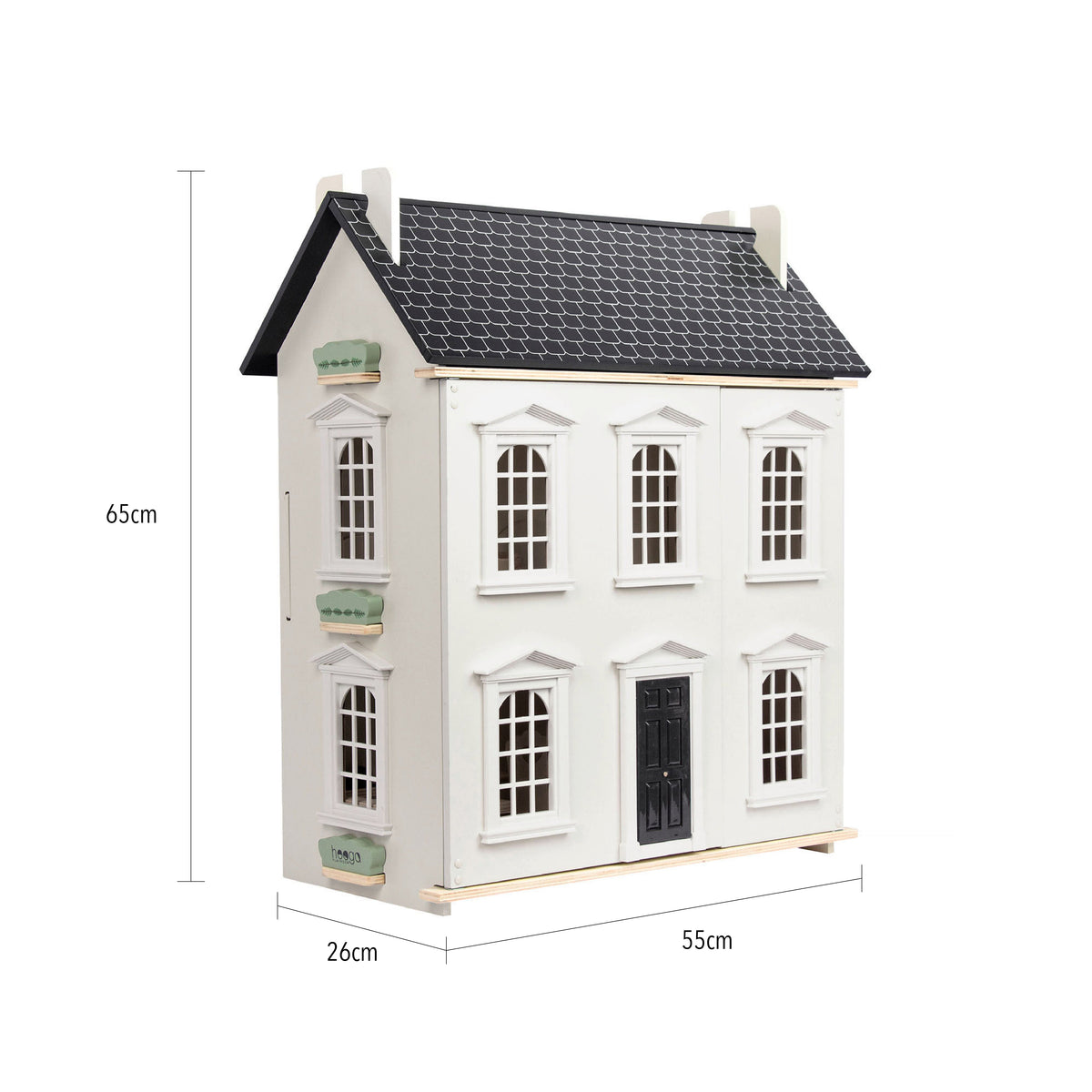 Noble Wooden Dollhouse with 11-Piece Furniture Set – view 11