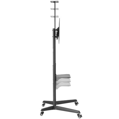 ProperAV Mobile TV Trolley Stand on Wheels for 37" - 70" Screens (50kg Capacity / Vesa Max. 400x600) – view 9