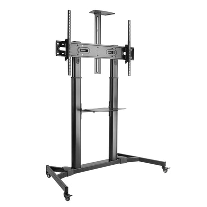 ProperAV Mobile TV Trolley Stand on Wheels for 60" - 100" Screens (100kg Capacity / Vesa Max. 600x1000) – view 8