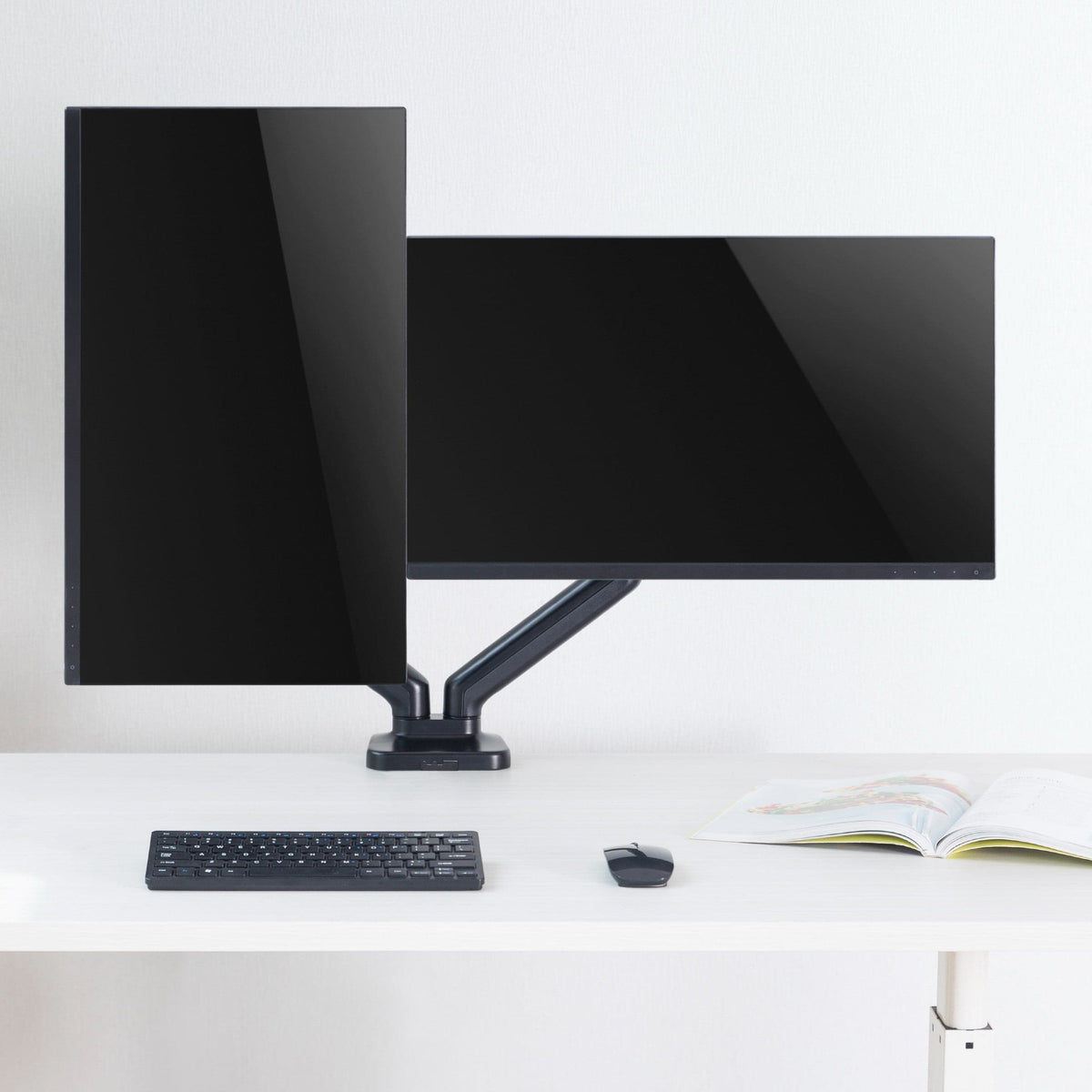 ProperAV Desk Monitor Mount 17" - 32" Dual Articulated Swing Arm Vesa Max 100x100 – view 2