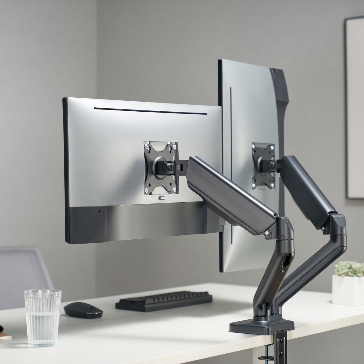 ProperAV Desk Monitor Mount 17" - 32" Dual Articulated Swing Arm Vesa Max 100x100 – view 14