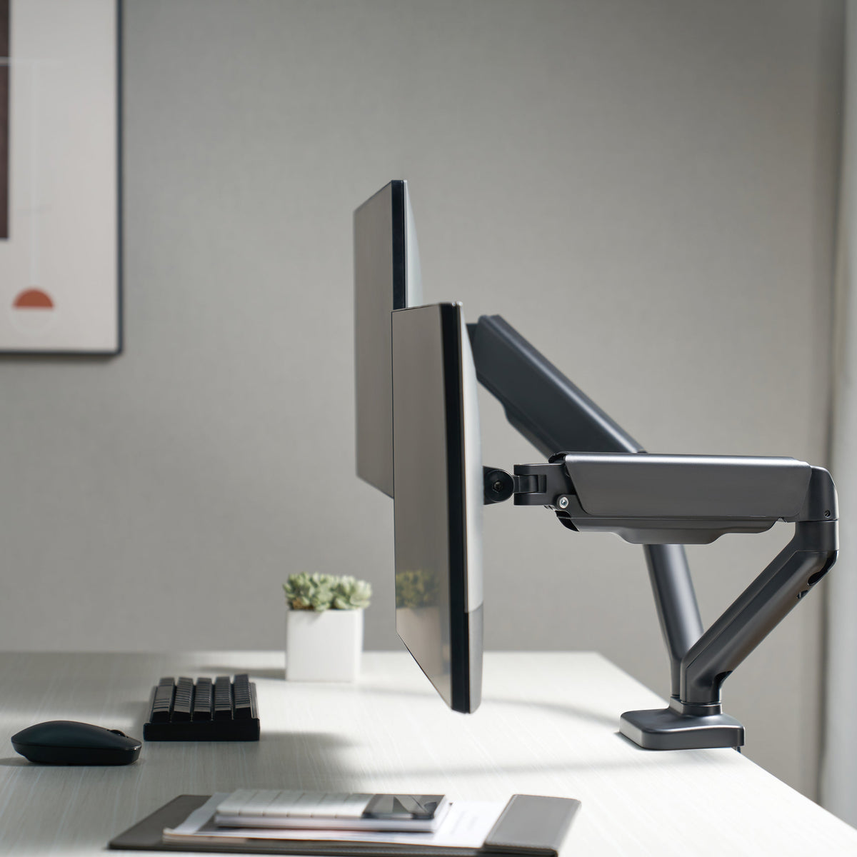ProperAV Desk Monitor Mount 17" - 32" Dual Articulated Swing Arm Vesa Max 100x100 – view 13