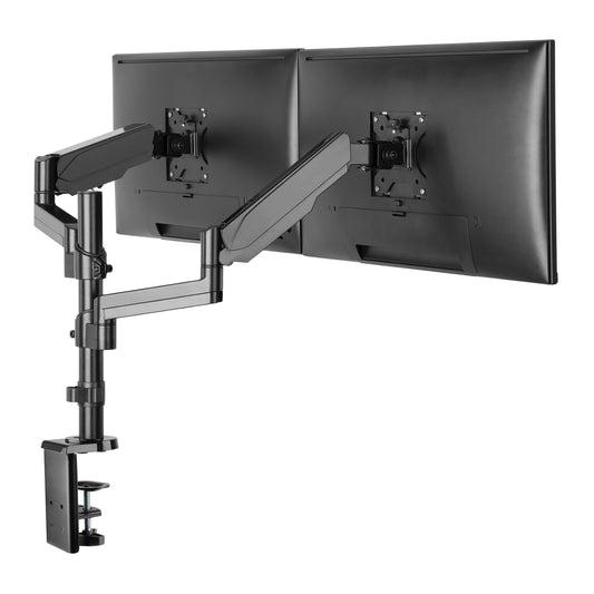 ProperAV Desk Monitor Mount 17" - 32" Extra Height Dual Articulated Swing Arm Vesa Max 100x100