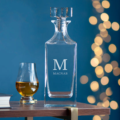 Personalised Timeless Monogram Square Decanter – view 3