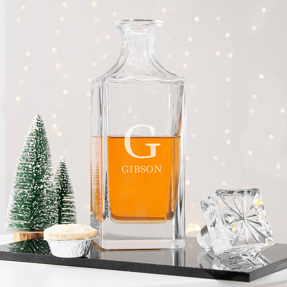 Personalised Timeless Monogram Square Decanter – view 2