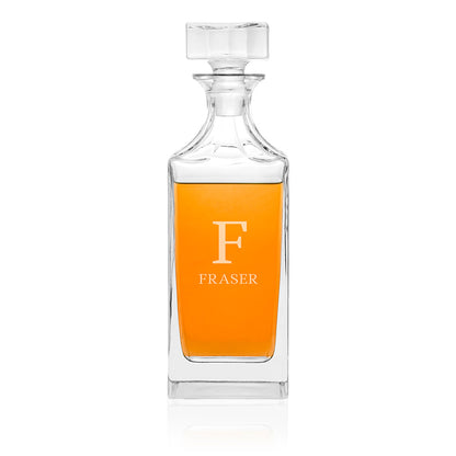 Personalised Timeless Monogram Square Decanter – view 4